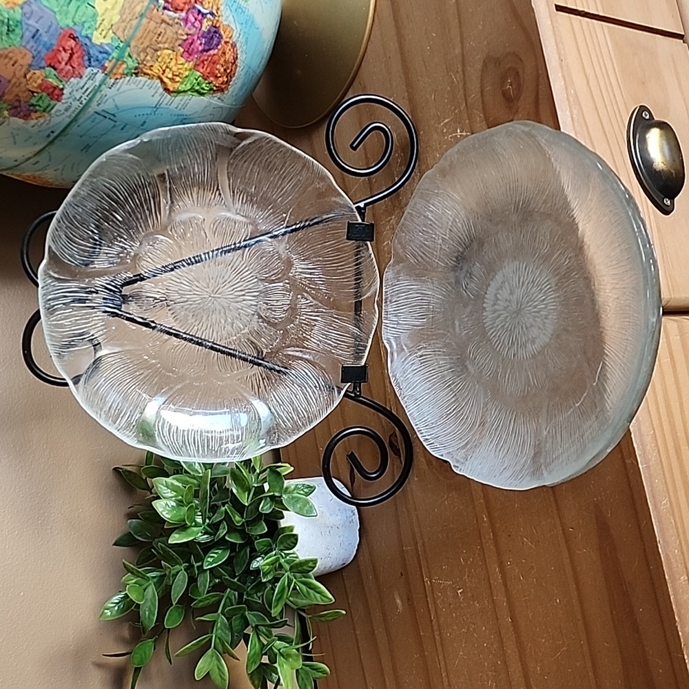 4 Arcoroc FLEUR Plates